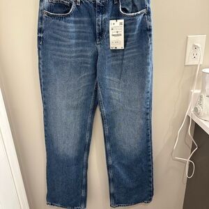 New Zara Wide Leg Blue Jeans 30